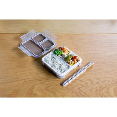 弁当箱 薄型弁当箱 グレーベージュ