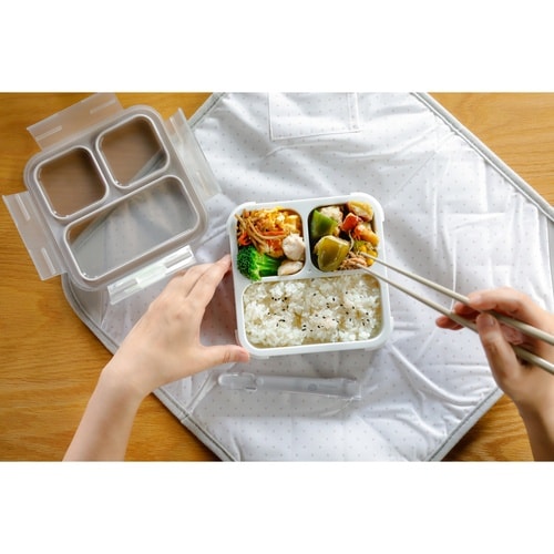弁当箱 薄型弁当箱 グレーベージュ