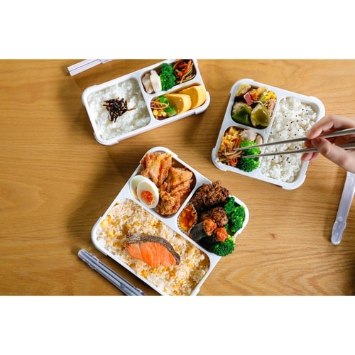 弁当箱 薄型弁当箱 グレーベージュ