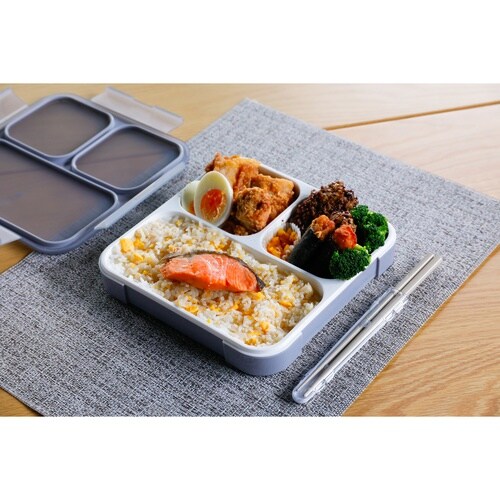 弁当箱 800ml 抗菌 フードマン グレー