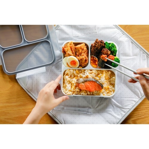 弁当箱 800ml 抗菌 フードマン グレー