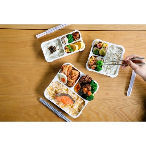 弁当箱 800ml 抗菌 フードマン グレー