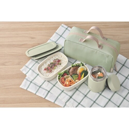 サーモス 弁当箱セット ダスティグリーン