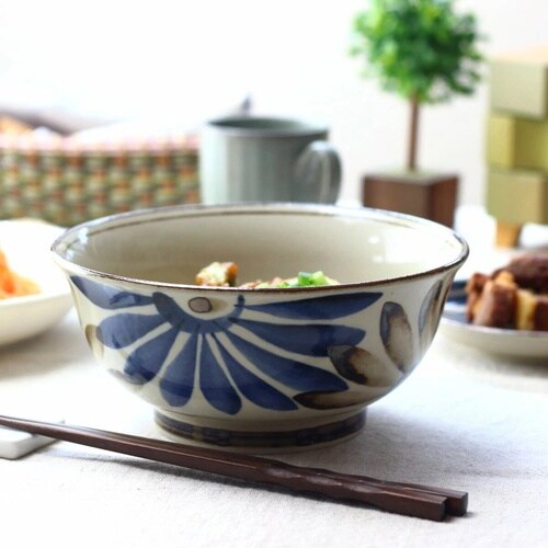 鉢 民彩はな絵 麺鉢 18.5cm 日本製