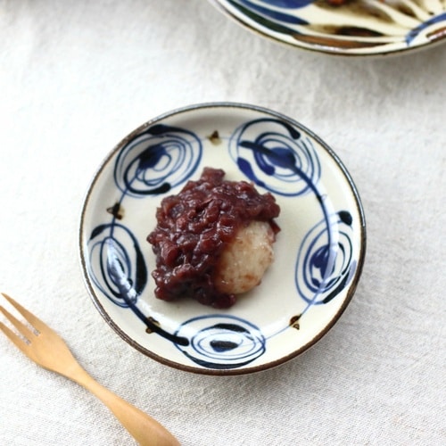 皿 民彩渦紋 小皿 14cm 日本製