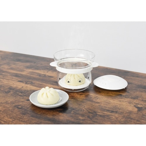 電子レンジ用炊飯器 1から2合 ホワイト