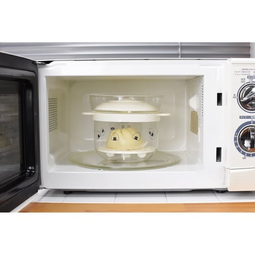 電子レンジ用炊飯器 1から2合 ホワイト