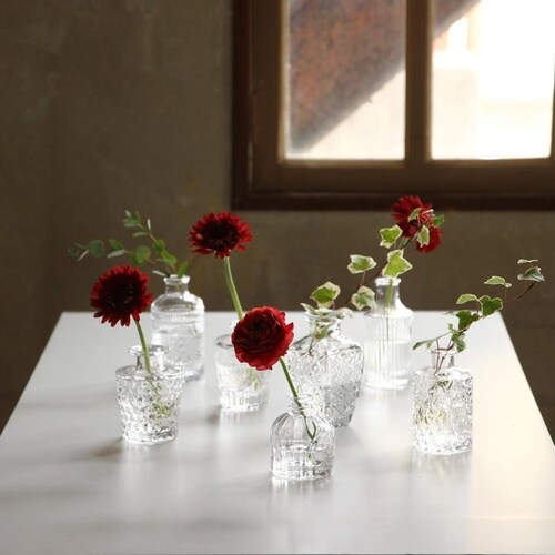 花瓶 プチフラワーベース クリア シス