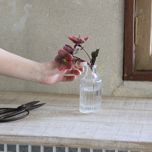 花瓶 プチフラワーベース クリア アン