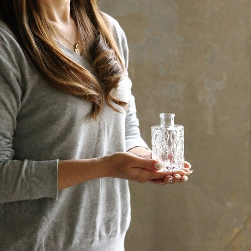 花瓶 プチフラワーベース クリア トロワ