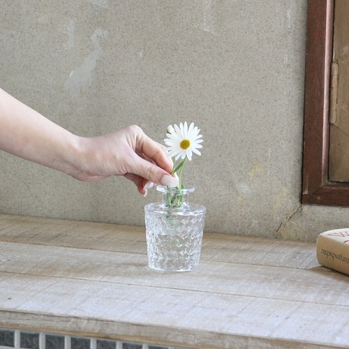花瓶 プチフラワーベース クリア キャトル