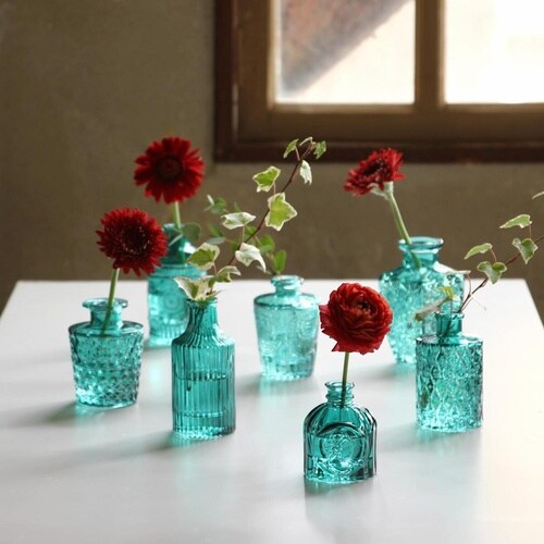 花瓶 プチフラワーベース グリーン アン