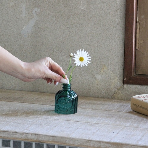 花瓶 プチフラワーベース グリーン サンク