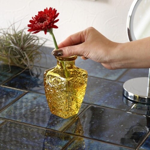 花瓶 プチフラワーベース アンバー シス