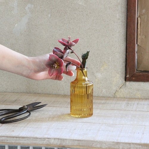 花瓶 プチフラワーベース アンバー アン