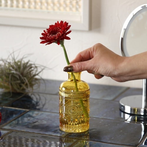 花瓶 プチフラワーベース アンバー ドゥ