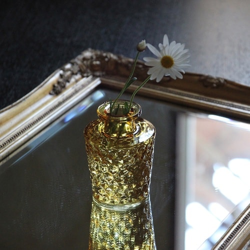 花瓶 プチフラワーベース アンバー キャトル