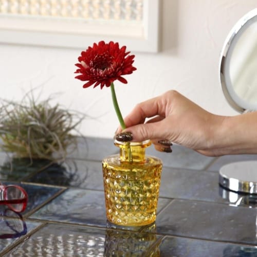 花瓶 プチフラワーベース アンバー キャトル