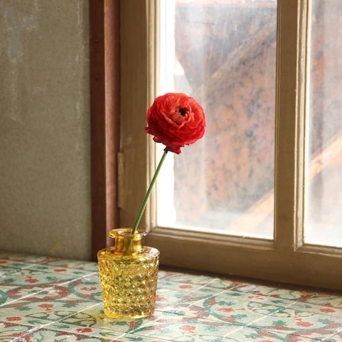 花瓶 プチフラワーベース アンバー キャトル