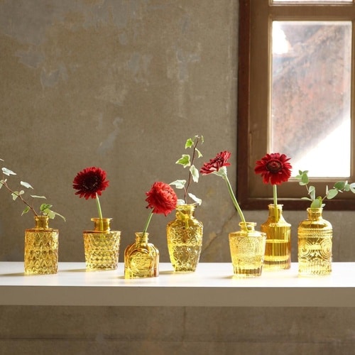 花瓶 プチフラワーベース アンバー キャトル