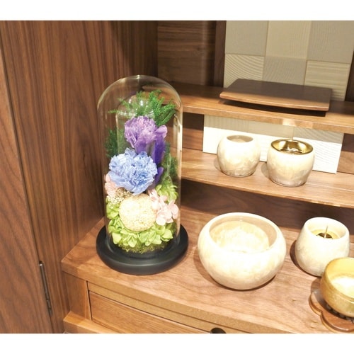 供え花 仏花 ガラスドームアレンジメント D
