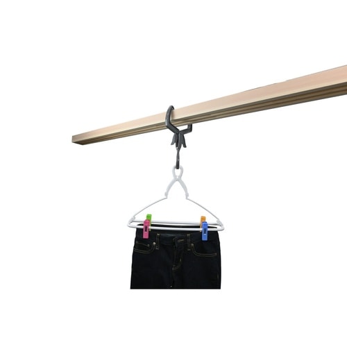 部屋干しクリップ 回転式 室内干し ライトグレー