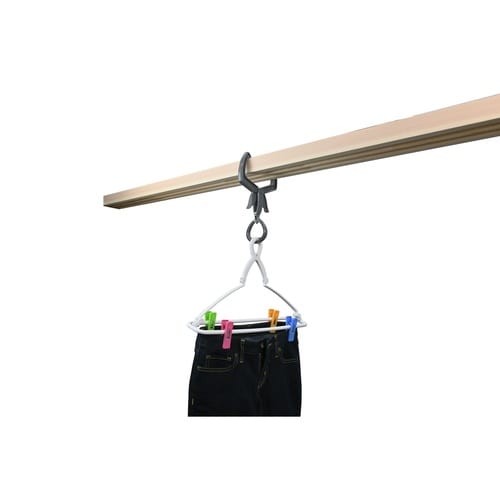 部屋干しクリップ 回転式 室内干し ライトグレー