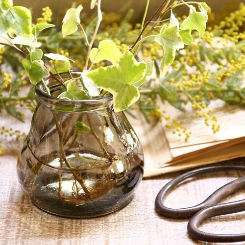 花瓶 VALENCIA リサイクルガラス ブラウン