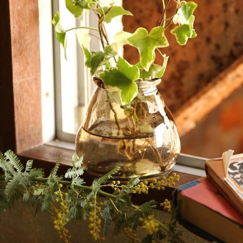 花瓶 VALENCIA リサイクルガラス ブラウン