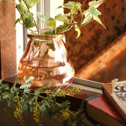 花瓶 VALENCIA リサイクルガラス パープル