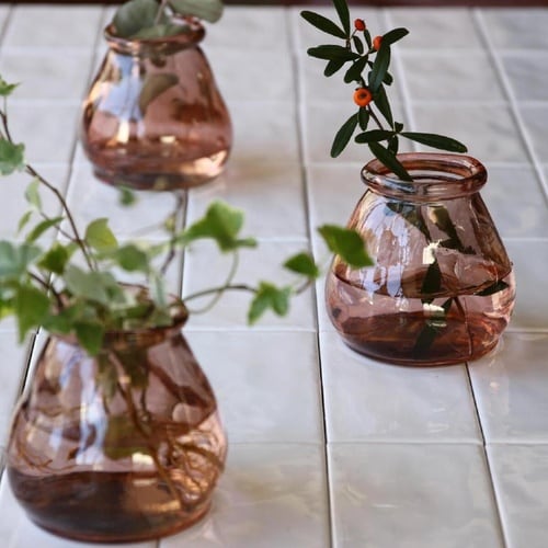 花瓶 VALENCIA リサイクルガラス パープル