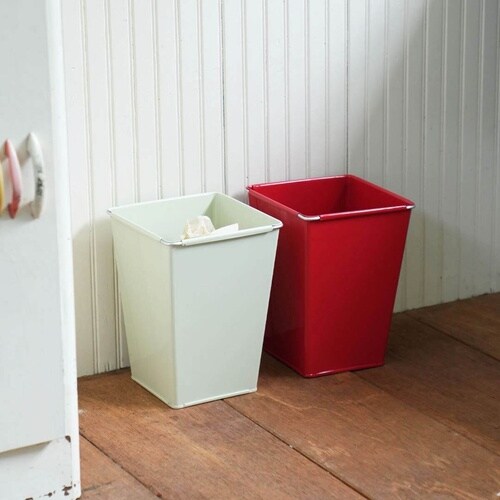 ゴミ箱 5L スチール製 おしゃれ レッド