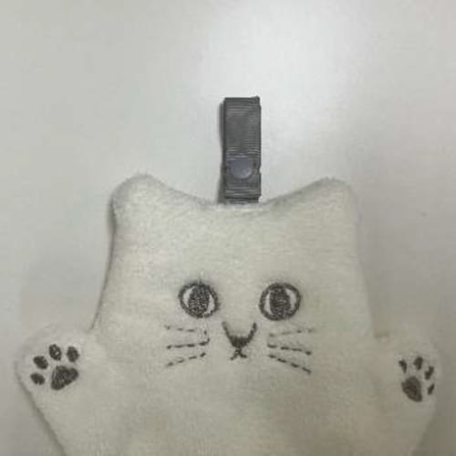 ハンドタオル にゃふにゃふ ホワイト