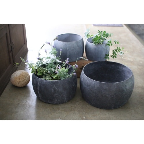 植木鉢 ブリキプランター ラウンド XL