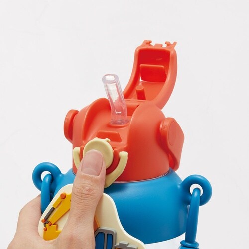 水筒 650ml ラバーマスコット付ストローボトル