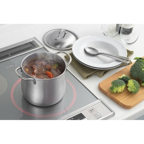 両手鍋 14cm 深型 IH対応 煮込み鍋