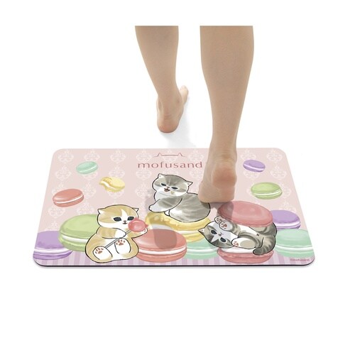 バスマット 40×60cm マカロンにゃん