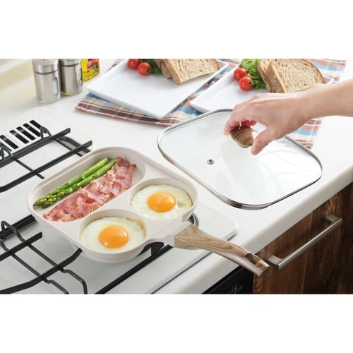 フライパン トリプルパン ガス火専用 ガラス蓋付