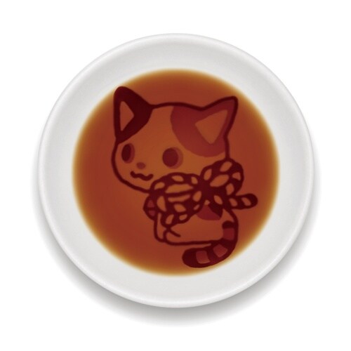 かぶきにゃんたろう 醤油皿 ふりむき