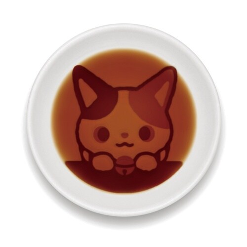 かぶきにゃんたろう 醤油皿 ひょっこり