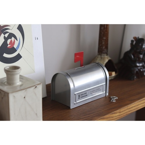 貯金箱 ポストジェネラル メールボックス シルバー