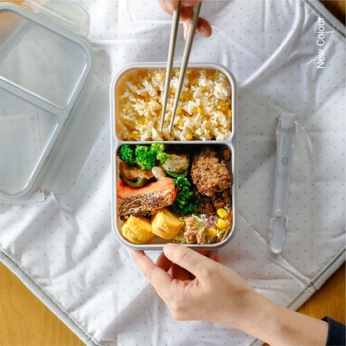 弁当箱 汁漏れしにくい弁当箱 ライトグレー