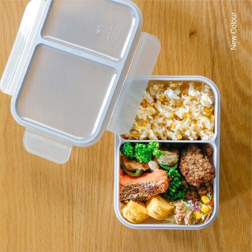 弁当箱 汁漏れしにくい弁当箱 ライトグレー