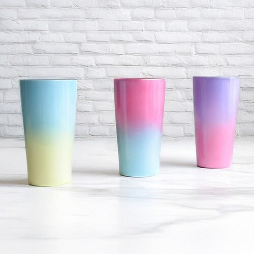 タンブラー 450ml イエロー×サックス