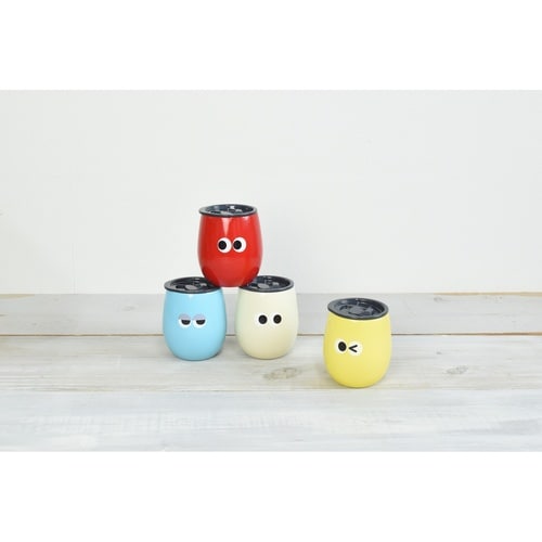 タンブラー イロイロオメメ ベージュ