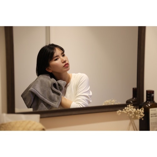 タオル ヘアドライタオル カラリヘアー グレー