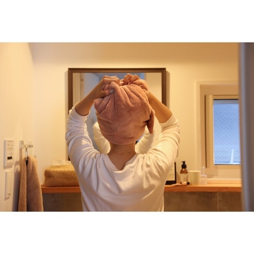タオル ヘアドライタオル アッシュピンク