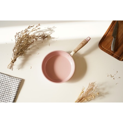 フライパン 20cm IH対応 ペールピンク