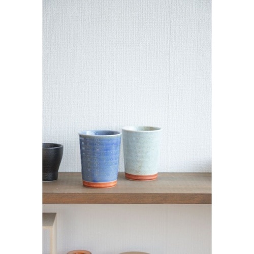 コップ ゆら ろくろめカップ 伊賀青