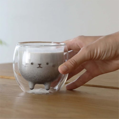 グラス 250ml アニボール 耐熱 ネコ